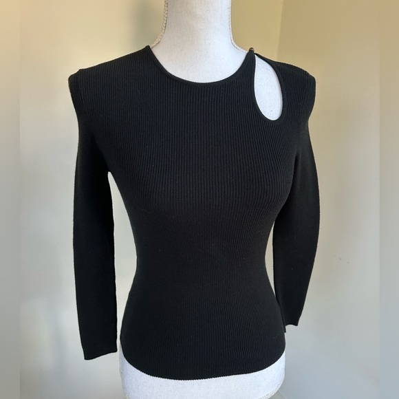 Celine Black Sweater with Cutout Detail Size Small - Picture 10 of 10